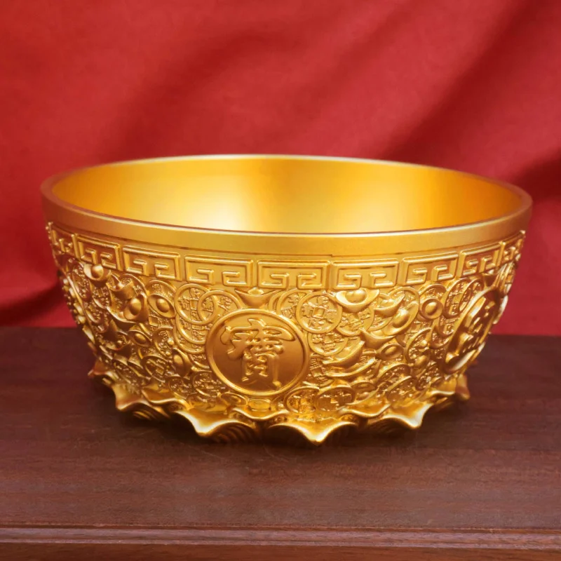 Copper Ornament Bank Money Ingot Treasure Bowl Brass Rice Jar Home Office Decoration
Copper Ornament Bank Money Ingot Treasure Bowl Brass Rice Jar Home Office Decoration