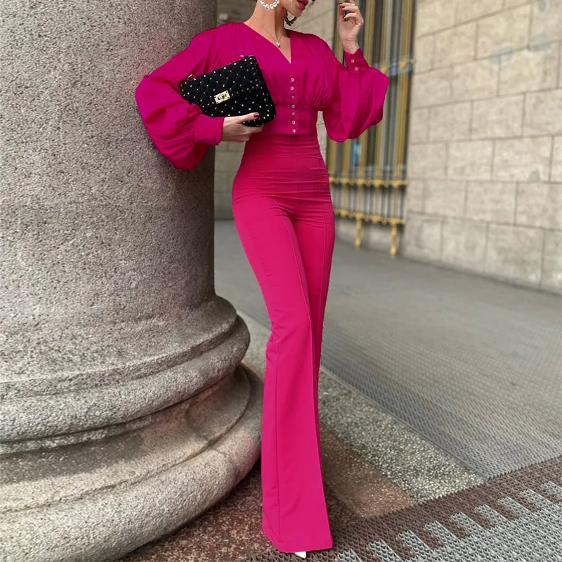 Y2K INS Long Puff Sleeve V Neck Crop Top Shirt High Waist Flare Pants Slim Fit Outfits Streetwear Elegant Women Two Piece Set
Y2K INS Long Puff Sleeve V Neck Crop Top Shirt High Waist Flare Pants Slim Fit Outfits Streetwear Elegant Women Two Piece Set