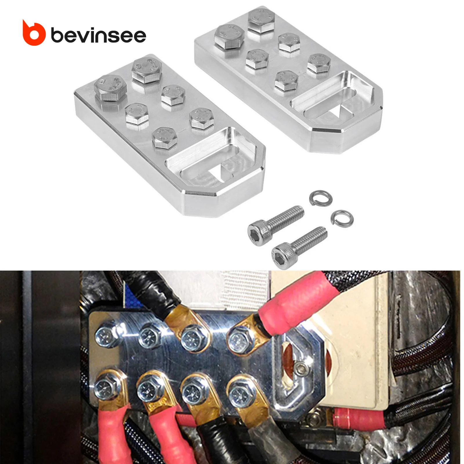 Клеммы BEVINSEE GA 4 (пара) для аккумуляторов XS Power D3400, D3100, D5100, только для болтов M6, M8, алюминий 6061
Клеммы BEVINSEE GA 4 (пара) для аккумуляторов XS Power D3400, D3100, D5100, только для болтов M6, M8, алюминий 6061