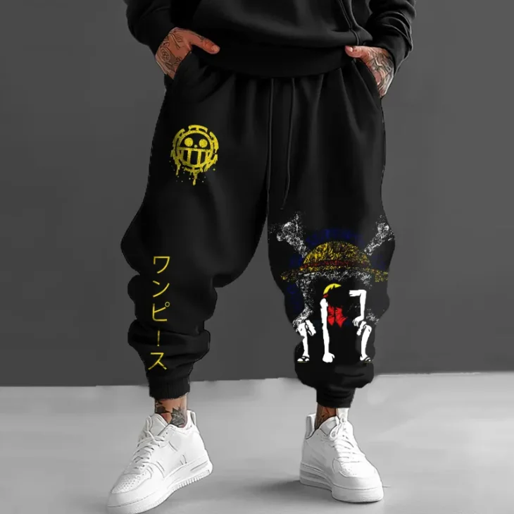 Цельные свободные осенние и зимние флисовые длинные брюки из чистого хлопка с принтом официальных персонажей для мужчин и женщин
Цельные свободные осенние и зимние флисовые длинные брюки из чистого хлопка с принтом официальных персонажей для мужчин и женщин