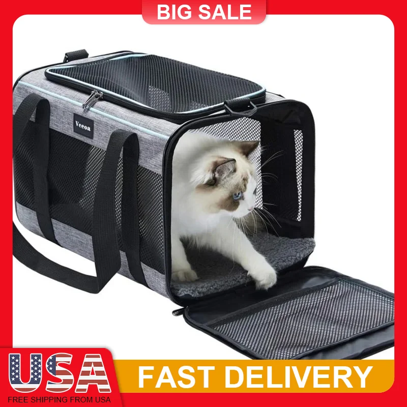 Pet Carriers Backpack Portable Breathable Foldable Shoulder Bag Travel Bag with Fleece Bed Ventilation Mesh & Adjustable Strap
Pet Carriers Backpack Portable Breathable Foldable Shoulder Bag Travel Bag with Fleece Bed Ventilation Mesh & Adjustable Strap