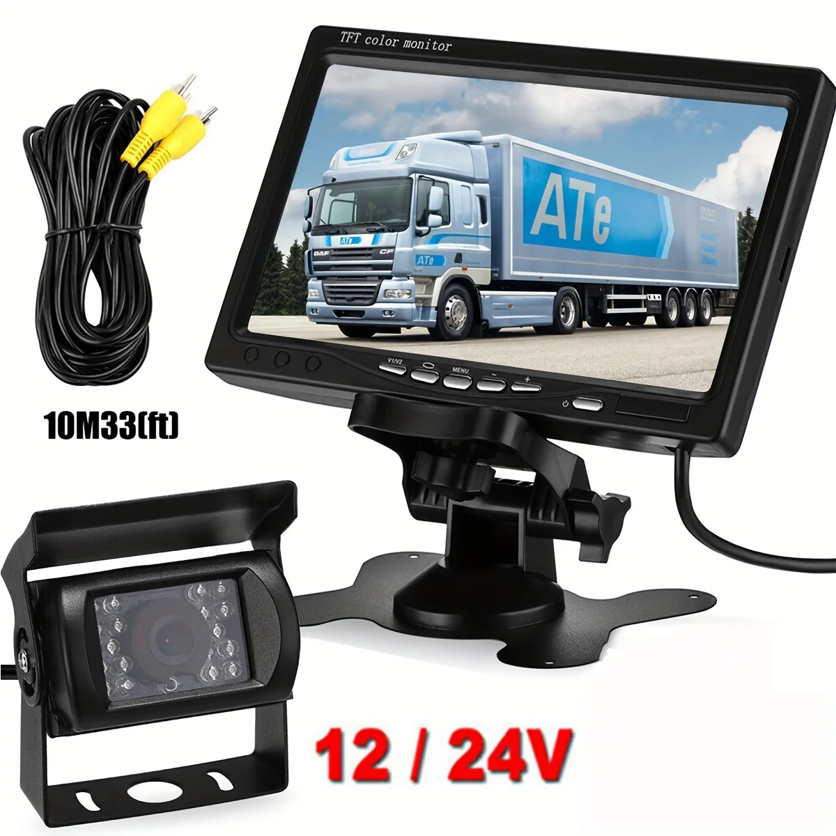 Truck Rear View Backup Kit With 7 Inch Monitor Display Heavy Duty Night Vision Reverse Camera Parking Assistant For Car Bus
Truck Rear View Backup Kit With 7 Inch Monitor Display Heavy Duty Night Vision Reverse Camera Parking Assistant For Car Bus