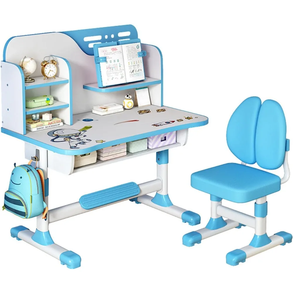 Kids Desk And Chair Set With Adjustable Height, Spacious Storage Drawer, Kids Study Table And Chair Set For Home, School Desk Fo
Kids Desk And Chair Set With Adjustable Height, Spacious Storage Drawer, Kids Study Table And Chair Set For Home, School Desk Fo