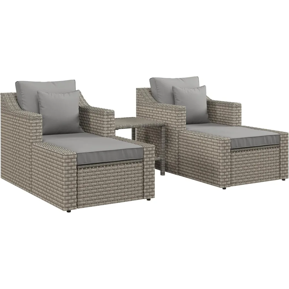 5 Piece Patio Furniture Set,PE Rattan Conversation Chair, and Ottoman Set with Coffee Table, Cushions & Pillows Included
5 Piece Patio Furniture Set,PE Rattan Conversation Chair, and Ottoman Set with Coffee Table, Cushions & Pillows Included