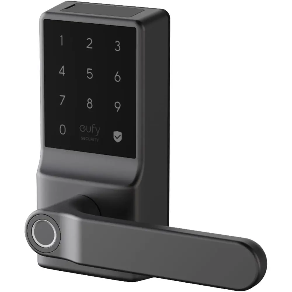 Fingerprint Keypad Door Lock with Handle, Smart Entry for Front Doors and Bedrooms, Wi-Fi Enabled, IP53 Waterproof, Black
Fingerprint Keypad Door Lock with Handle, Smart Entry for Front Doors and Bedrooms, Wi-Fi Enabled, IP53 Waterproof, Black