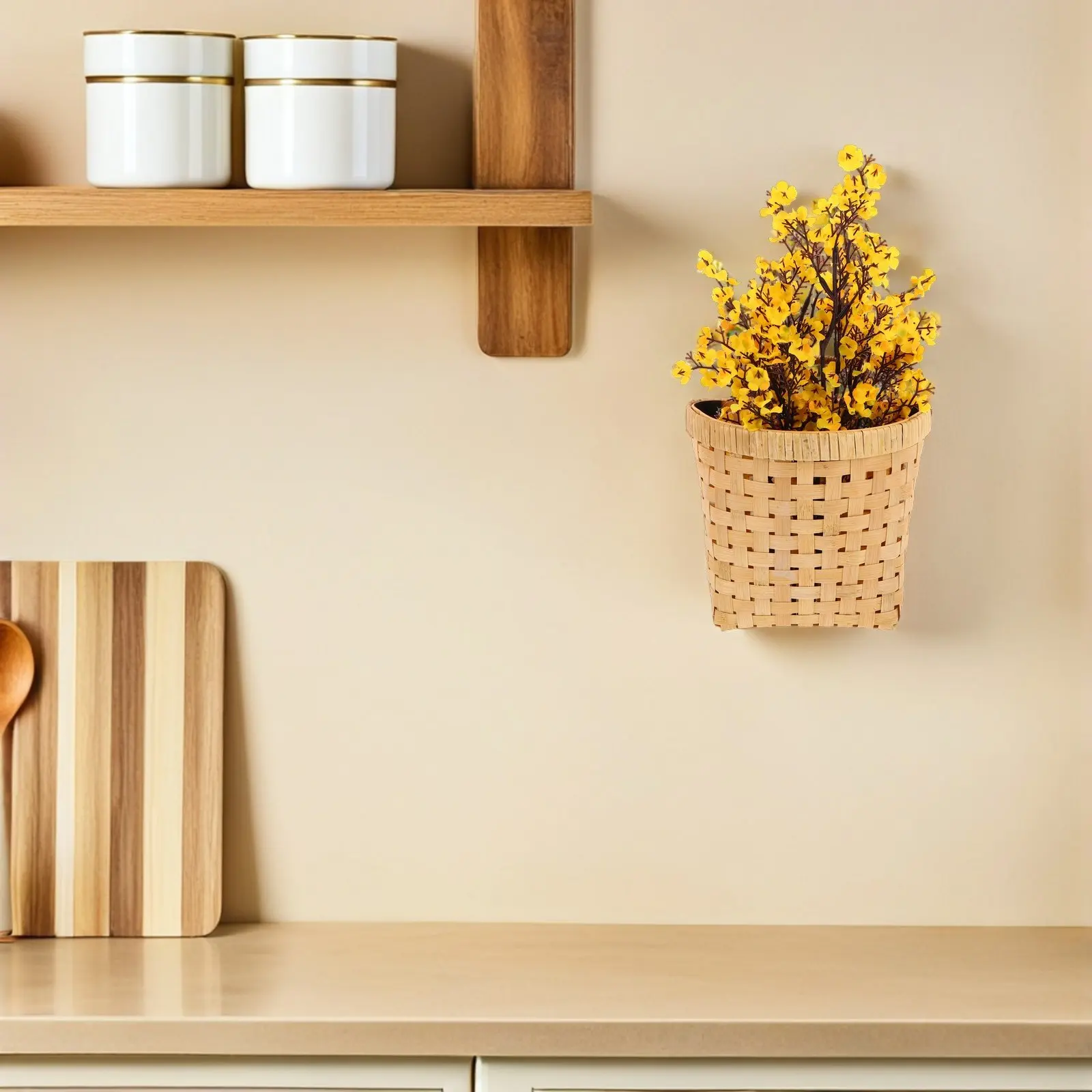 Handwoven Bamboo Wall Basket Woven Flower Pot Stand Decorative Planter Mail Organizer Kitchen Entryway Living Room Decor
Handwoven Bamboo Wall Basket Woven Flower Pot Stand Decorative Planter Mail Organizer Kitchen Entryway Living Room Decor