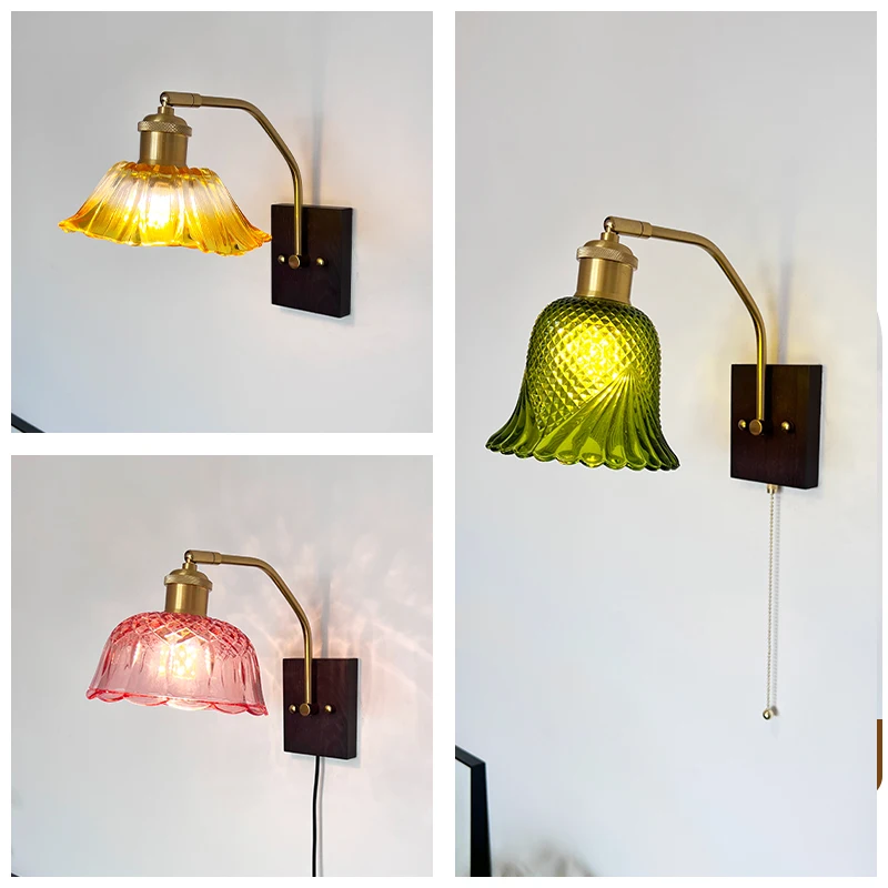 Medieval Style Living Room Wall Lamp Pink Yellow Green Glass Lamps Zipper Switch Plug Switch Bedroom Bedside Wall Lights LED E27
Medieval Style Living Room Wall Lamp Pink Yellow Green Glass Lamps Zipper Switch Plug Switch Bedroom Bedside Wall Lights LED E27