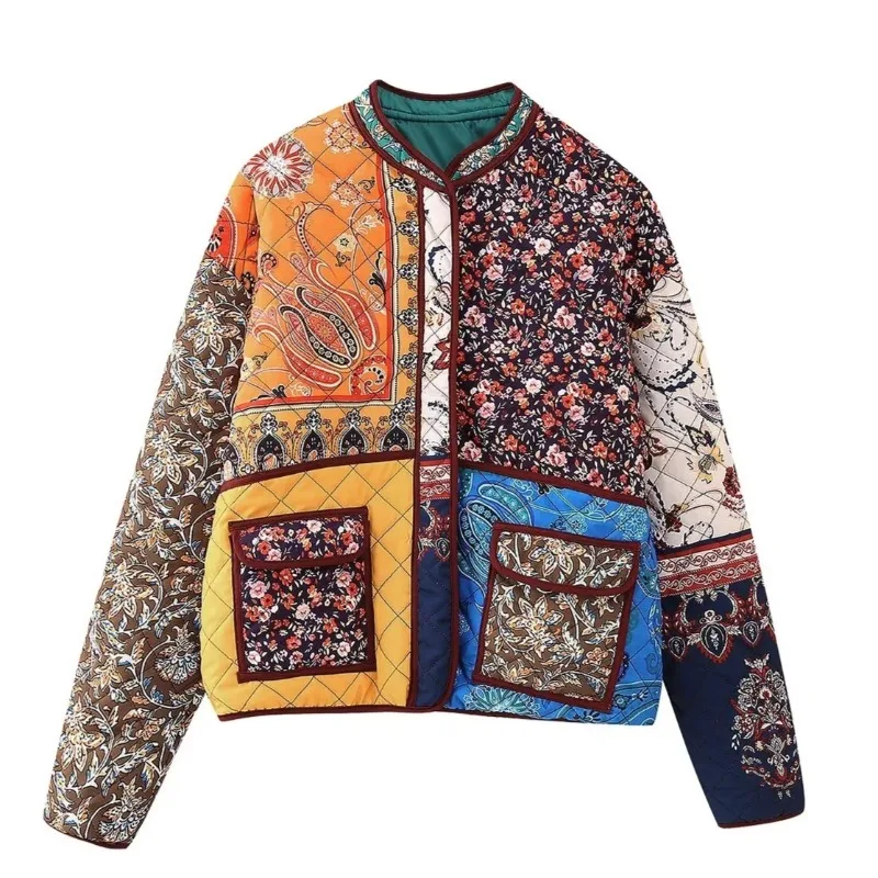 Женская модная этническая куртка с цветными блоками, пальто с круглым вырезом и нашивкой на скрытых пуговицах, модная теплая повседневная женская куртка
Женская модная этническая куртка с цветными блоками, пальто с круглым вырезом и нашивкой на скрытых пуговицах, модная теплая повседневная женская куртка