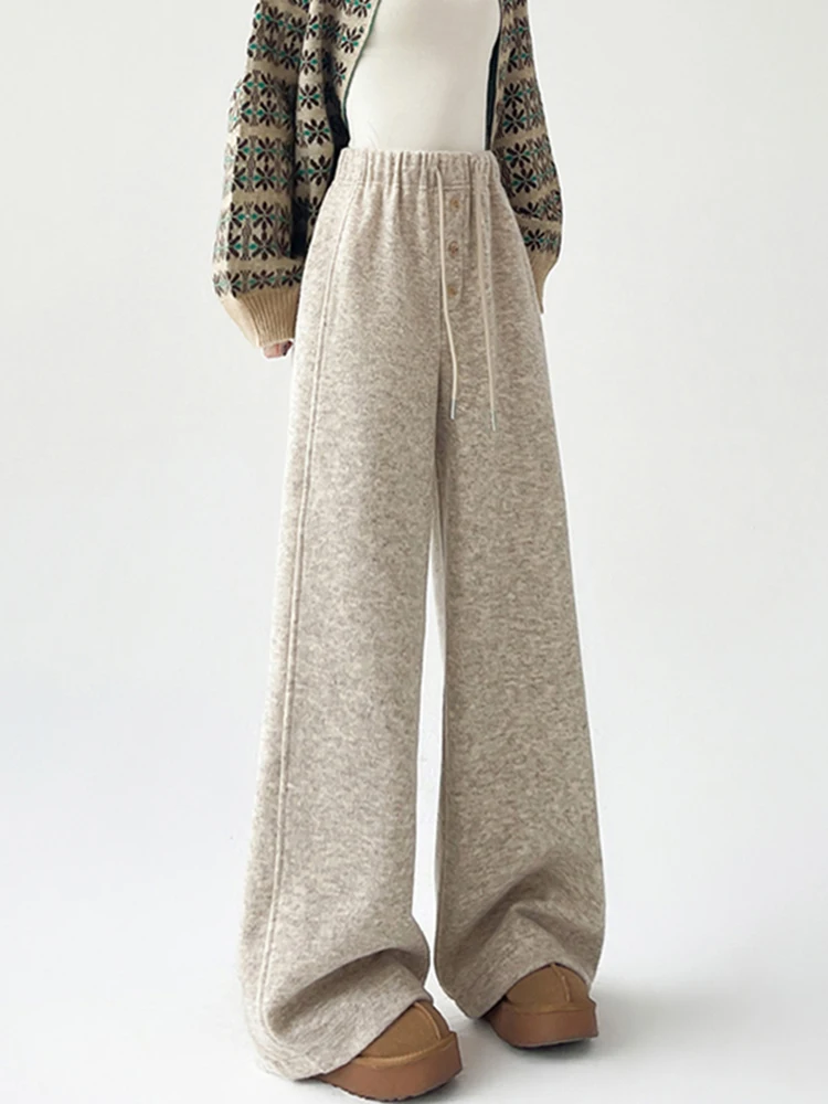 Женские повседневные брюки с высокой талией, на флисовой подкладке, широкие, прямые, осенне-зимние, новые, модные, стройнящие, в стиле «рисовая лапша»
Женские повседневные брюки с высокой талией, на флисовой подкладке, широкие, прямые, осенне-зимние, новые, модные, стройнящие, в стиле «рисовая лапша»