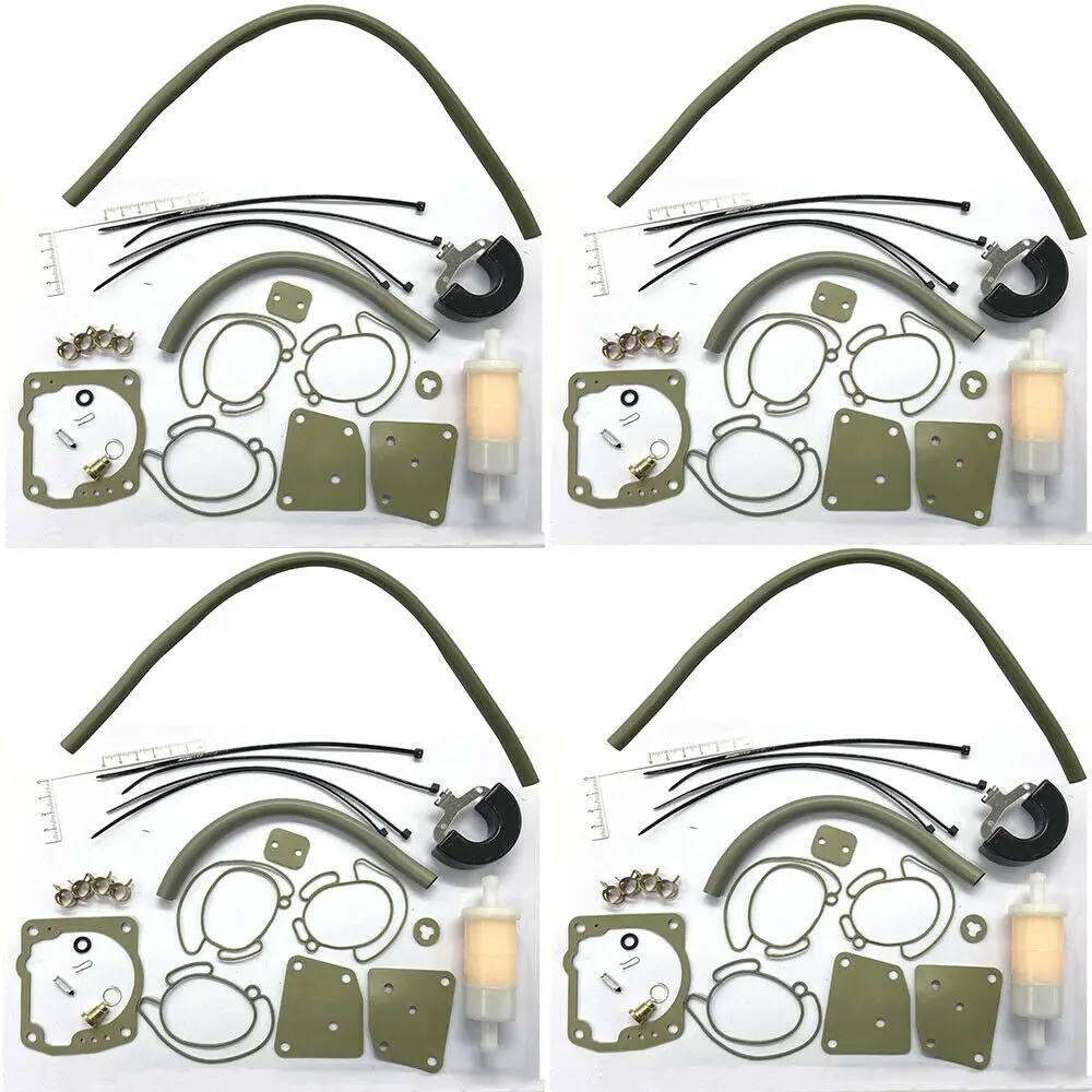 4 PACK Carburetor Repair Kit for 438996 435442 436852 18-7247 Johnson Evinrude V4 & V6 60 & 90 Degree 90 100 105 115 150 175 HP
4 PACK Carburetor Repair Kit for 438996 435442 436852 18-7247 Johnson Evinrude V4 & V6 60 & 90 Degree 90 100 105 115 150 175 HP