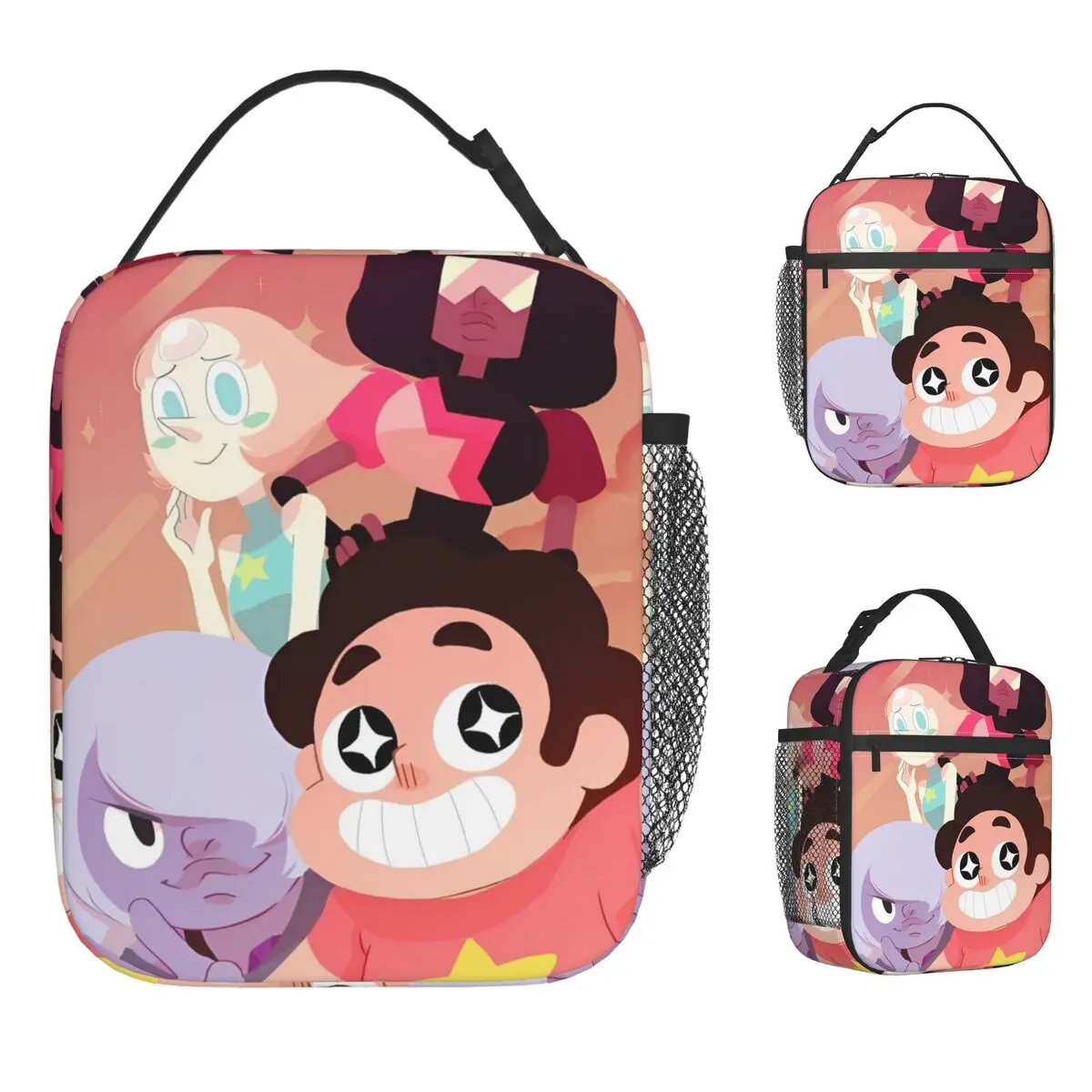 Сумка для обеда Steven Universe, портативная коробка для завтрака на молнии, женская школьная сумка-холодильник с графическим дизайном, милые оксфордские термосумки для обеда
Сумка для обеда Steven Universe, портативная коробка для завтрака на молнии, женская школьная сумка-холодильник с графическим дизайном, милые оксфордские термосумки для обеда
