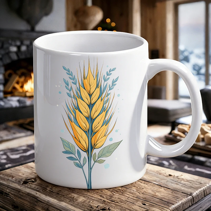 Minimalist Watercolor Wheat Ceramic Mug Farmhouse Nature Coffee Cup, Milk Cup, Office Tea Cup, Gift for Friends, Fade-Resistant
Minimalist Watercolor Wheat Ceramic Mug Farmhouse Nature Coffee Cup, Milk Cup, Office Tea Cup, Gift for Friends, Fade-Resistant