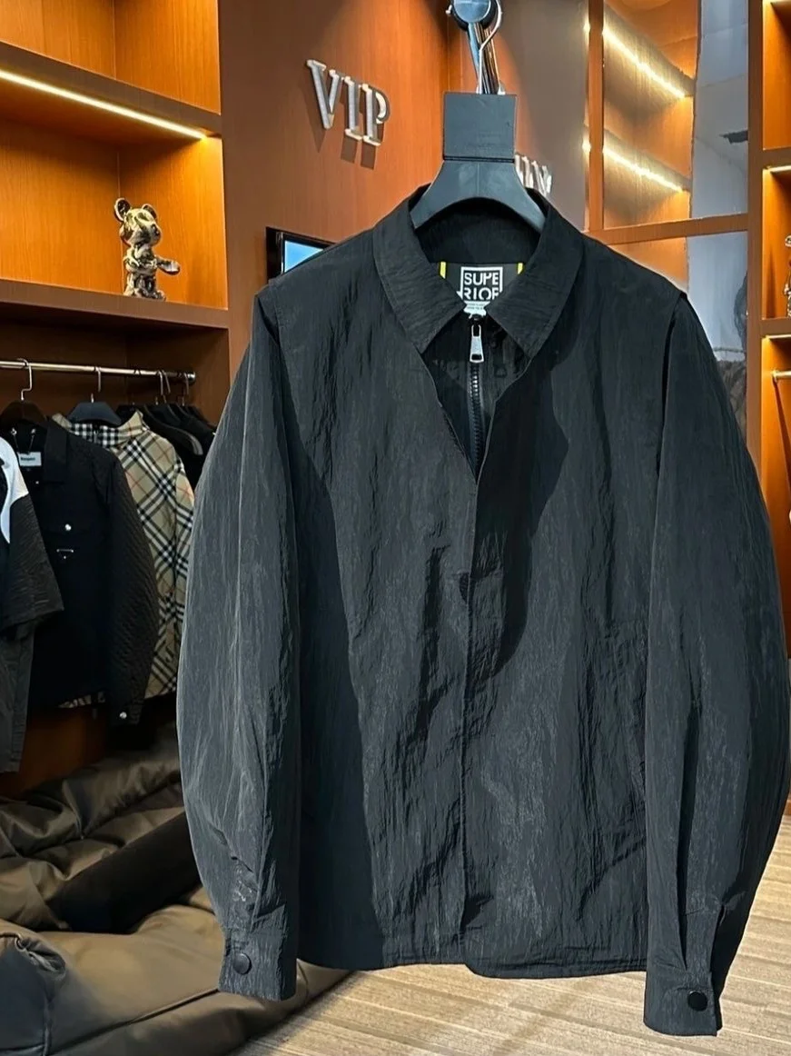 Мужская демисезонная куртка-бомбер с воротником, тонкая, универсальная, из полиэстера, с длинными рукавами, на молнии, без капюшона
Мужская демисезонная куртка-бомбер с воротником, тонкая, универсальная, из полиэстера, с длинными рукавами, на молнии, без капюшона