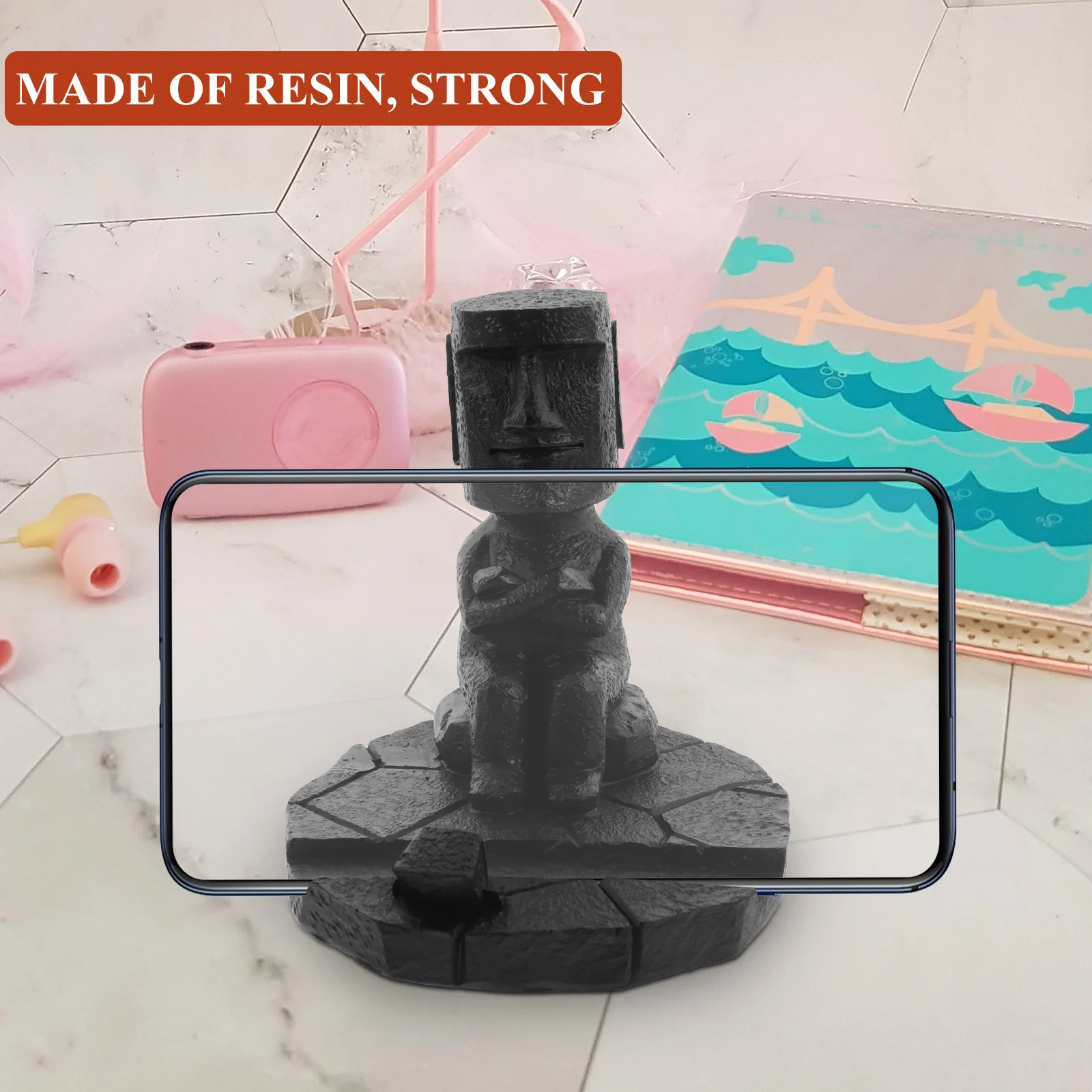 Creative Moai Statue St Home Decor Phone Pencil Holder Resin Modern Sculpture Bracket Desktop Black DY2075 10A
Creative Moai Statue St Home Decor Phone Pencil Holder Resin Modern Sculpture Bracket Desktop Black DY2075 10A