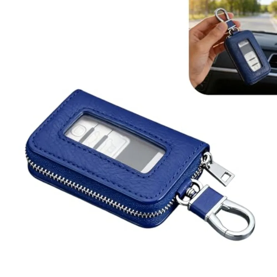 1PC Car Key Fob Case, Leather Car Key Holder for Purse, Automotive Smart Key fob Holder with Hook, for Remote Key Fob
1PC Car Key Fob Case, Leather Car Key Holder for Purse, Automotive Smart Key fob Holder with Hook, for Remote Key Fob