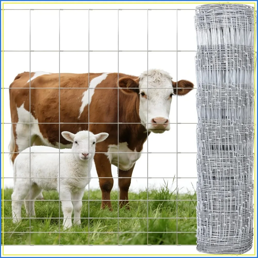 14 Gauge Galvanized Cattle Panel 4x328ft, 12 Gauge Border, 8in to 3.5in Mesh for Goat, Sheep, Hog, Deer, Horse Fencing
14 Gauge Galvanized Cattle Panel 4x328ft, 12 Gauge Border, 8in to 3.5in Mesh for Goat, Sheep, Hog, Deer, Horse Fencing
