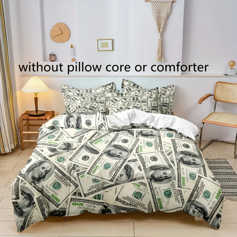 3-Piece Ultra-Soft Dollar Print Duvet Cover Set - Hypoallergenic, Fashionable Bedding for a Stylish Bedroom Makeover - Including
3-Piece Ultra-Soft Dollar Print Duvet Cover Set - Hypoallergenic, Fashionable Bedding for a Stylish Bedroom Makeover - Including