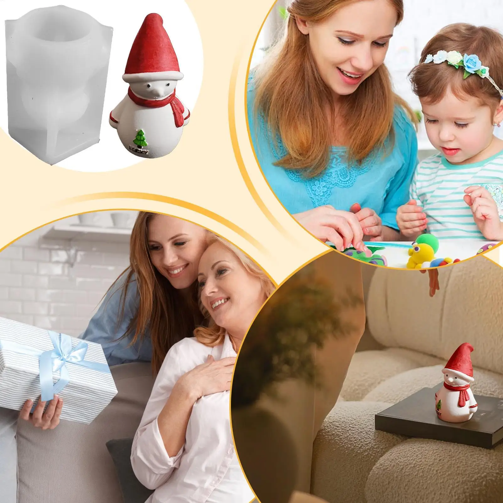 Рождественские силиконовые формы для свечей Санта-Клаус Снеговик 3D формы антипригарные свечи рождественские формы для конфет для домашнего стола праздник
Рождественские силиконовые формы для свечей Санта-Клаус Снеговик 3D формы антипригарные свечи рождественские формы для конфет для домашнего стола праздник