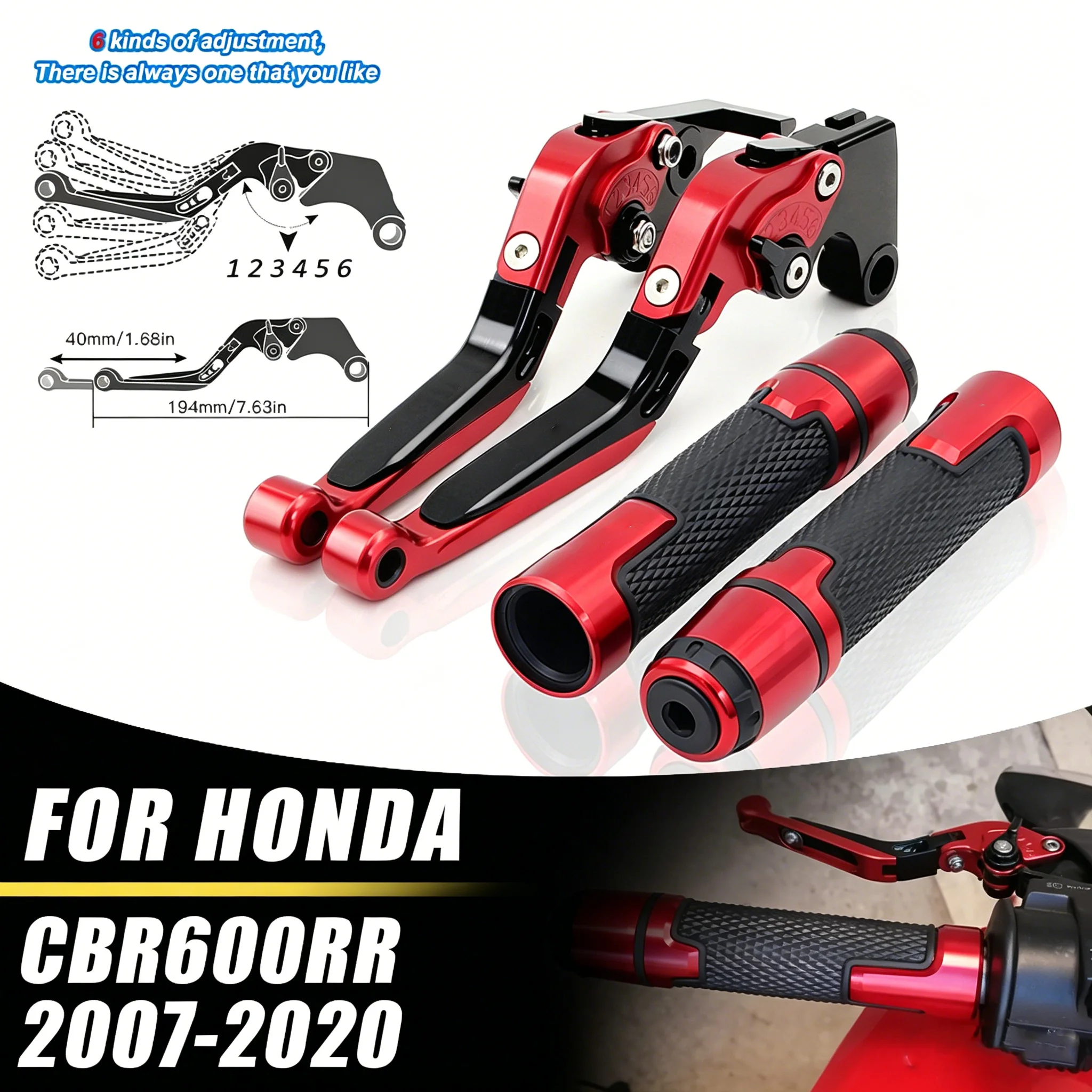 For HONDA CBR600RR 2007-2020 Motorcycle Brake Clutch Levers Nice CNC Foldable Adjustable Clutch Brake Levers Handles Grips Kit
For HONDA CBR600RR 2007-2020 Motorcycle Brake Clutch Levers Nice CNC Foldable Adjustable Clutch Brake Levers Handles Grips Kit