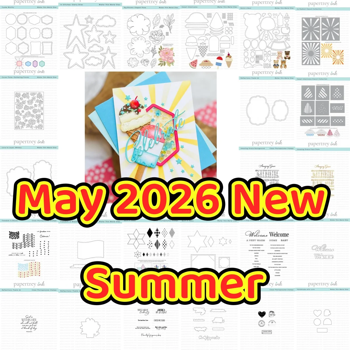 Summer Ice Cream Floral Metal Cutting Dies Clear Stamps Stencil Hot Foil for DIY Scrapbook Diary Template Embossing May 2026 New
Summer Ice Cream Floral Metal Cutting Dies Clear Stamps Stencil Hot Foil for DIY Scrapbook Diary Template Embossing May 2026 New
