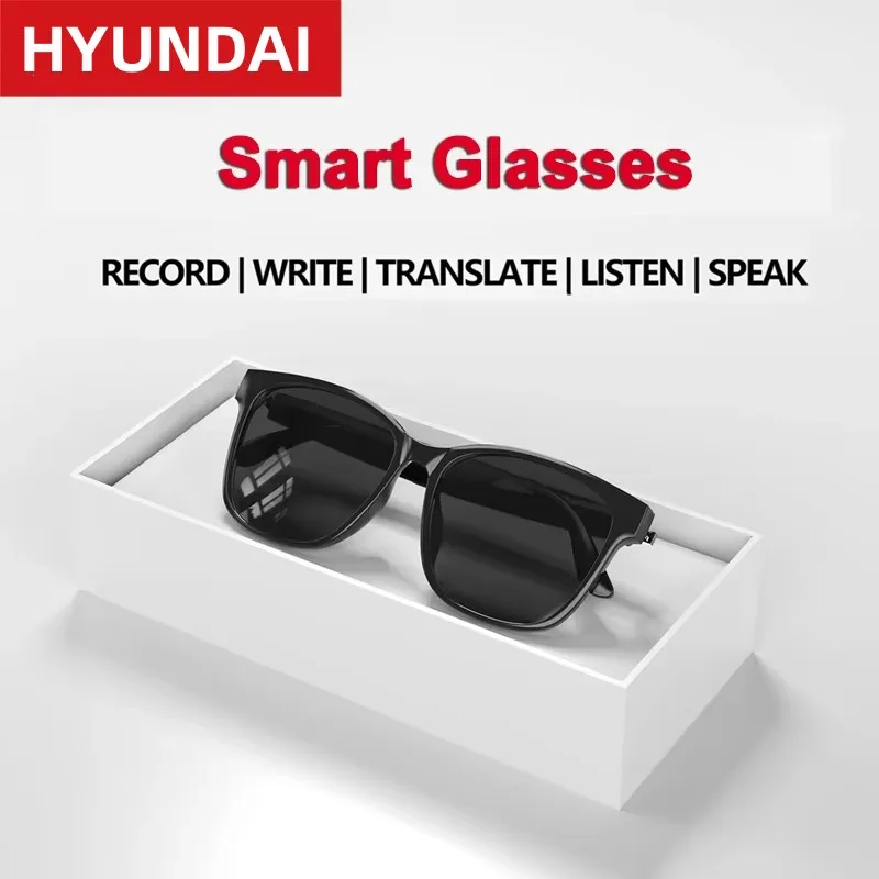HYUNDAI HY-C8 AI Smart Glasses Intelligent Translation Wireless Bluetooth Glasses Real-time Simultaneous Interpretation Headset
HYUNDAI HY-C8 AI Smart Glasses Intelligent Translation Wireless Bluetooth Glasses Real-time Simultaneous Interpretation Headset