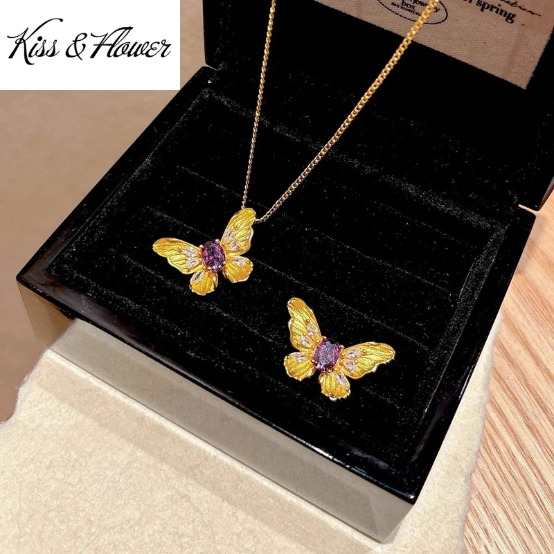 KISS&FLOWER Gold Butterfly Ring+Necklace For Women Wedding Party Birthday Christmas Bride Mother Girlfriend Ladies Gifts JS88
KISS&FLOWER Gold Butterfly Ring+Necklace For Women Wedding Party Birthday Christmas Bride Mother Girlfriend Ladies Gifts JS88