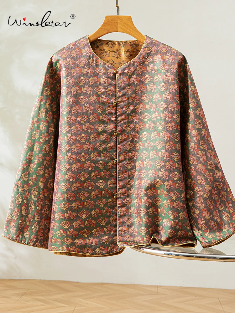 Winsleter-100%Real Silk Shu Brocade Elegant Coat, O Neck Long Sleeve, Women Commute Reversible Loose Coat, 2026 Autumn C64072CC
Winsleter-100%Real Silk Shu Brocade Elegant Coat, O Neck Long Sleeve, Women Commute Reversible Loose Coat, 2026 Autumn C64072CC