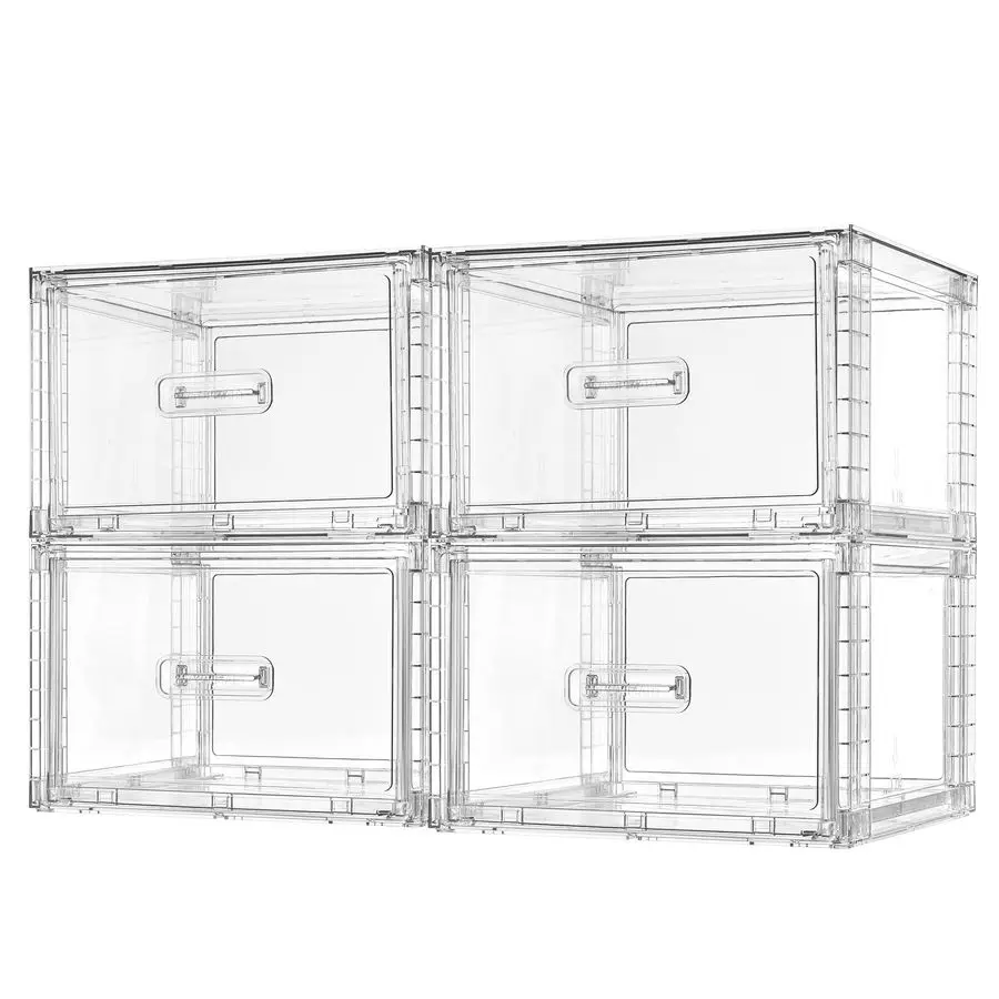 4 Pack 18QT Clear Stackable Storage Drawers,Easily Assemble Closet Organizers,Plastic Storage Bins for Bathroom,Cabinet,Kitchen
4 Pack 18QT Clear Stackable Storage Drawers,Easily Assemble Closet Organizers,Plastic Storage Bins for Bathroom,Cabinet,Kitchen