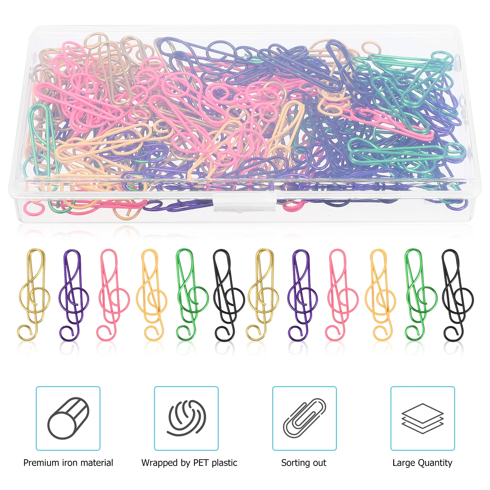 100pcs Colorful Musical Note Paperclips Metal Office Clips Decorative Bills Fixing Multi-Use For Files Notes Decoration
100pcs Colorful Musical Note Paperclips Metal Office Clips Decorative Bills Fixing Multi-Use For Files Notes Decoration