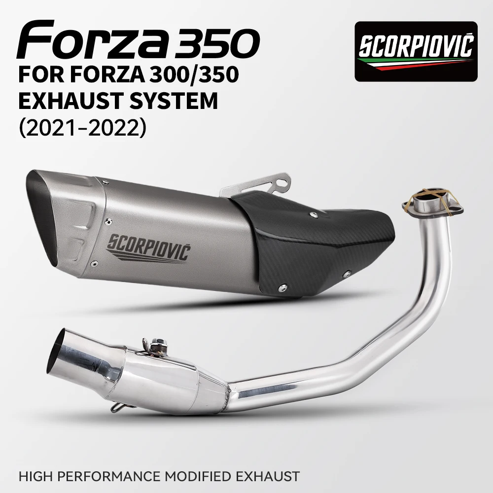 FORZA300/350 FORZA350 K12/51MM motorcycle stainless steel full-section complete exhaust system set muffler (2021-2022)
FORZA300/350 FORZA350 K12/51MM motorcycle stainless steel full-section complete exhaust system set muffler (2021-2022)