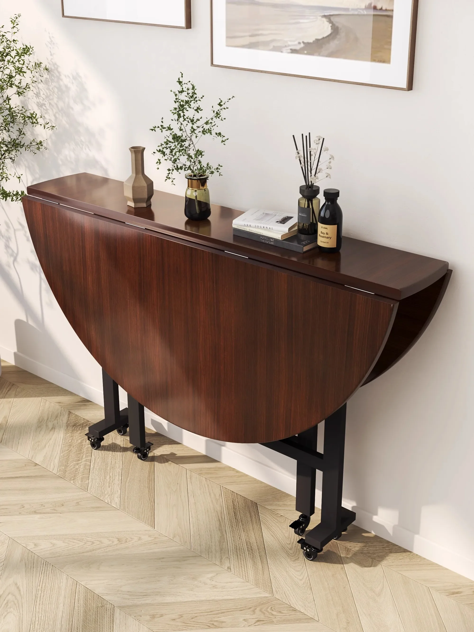 Movable folding table Simple round table Creative dining Small household rural folding big round
Movable folding table Simple round table Creative dining Small household rural folding big round