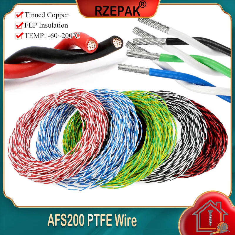 Кабель электрический высокотемпературный AFS200 из ПТФЭ, 2~50м, 26/24/22/20/18/17/15/13AWG, 600В, витая пара, с изоляцией из ФЭП, луженая медь
Кабель электрический высокотемпературный AFS200 из ПТФЭ, 2~50м, 26/24/22/20/18/17/15/13AWG, 600В, витая пара, с изоляцией из ФЭП, луженая медь