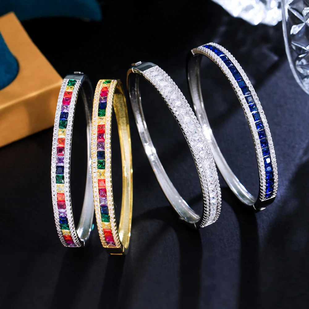 ThreeGraces High Quality Luxury Multicolor Cubic Zirconia Square CZ Cuff Bangles for Women Fashion Party Jewelry B084
ThreeGraces High Quality Luxury Multicolor Cubic Zirconia Square CZ Cuff Bangles for Women Fashion Party Jewelry B084