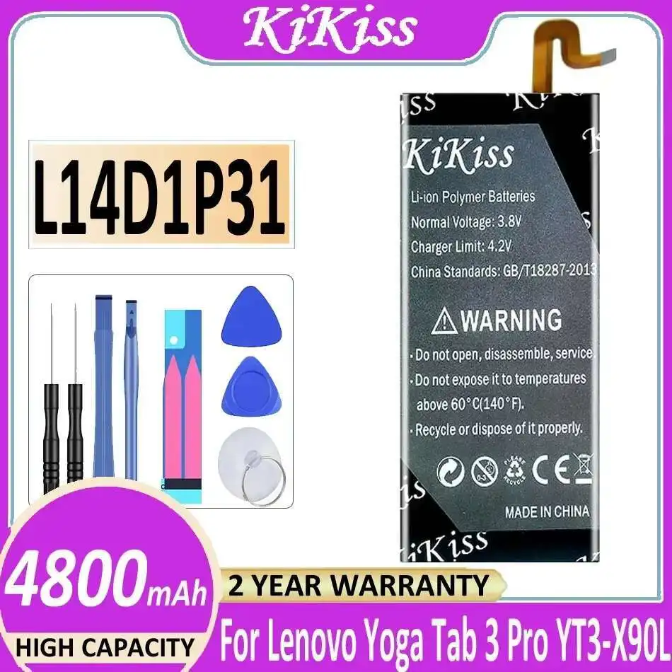 For Lenovo Yoga Tab 3 Pro Tab3 Pro 3Pro YT3-X90L YT3-X90F YT3-X90X X90 4800mAh L15D1P31 Battery L15d1p31 Batteria + Free Tools
For Lenovo Yoga Tab 3 Pro Tab3 Pro 3Pro YT3-X90L YT3-X90F YT3-X90X X90 4800mAh L15D1P31 Battery L15d1p31 Batteria + Free Tools