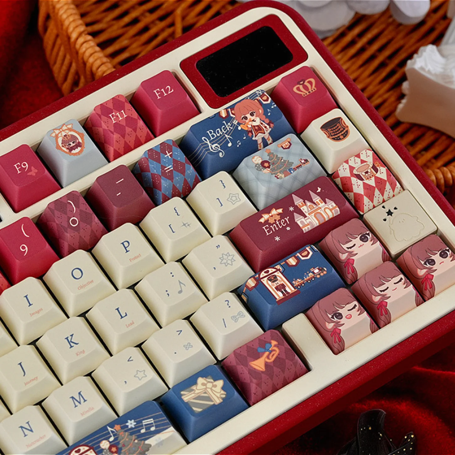 Nutcracker-themed Cherry Keycap Set PBT 131 Key Adorable Compatible with 61/75/87/104/108 Mechanical Keyboards Wooting
Nutcracker-themed Cherry Keycap Set PBT 131 Key Adorable Compatible with 61/75/87/104/108 Mechanical Keyboards Wooting