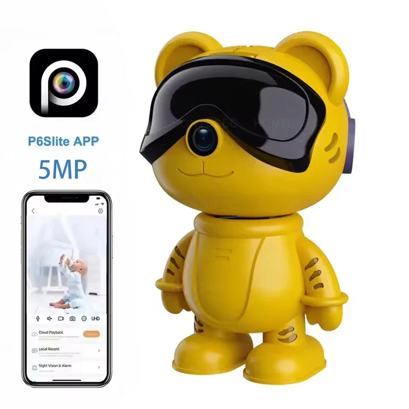 5MP Wireless WiFi Indoor Surveillance Camera Night Vision PTZ Two-way Voice Security Protection HD Smart Home P6 Slite Robot cam
5MP Wireless WiFi Indoor Surveillance Camera Night Vision PTZ Two-way Voice Security Protection HD Smart Home P6 Slite Robot cam
