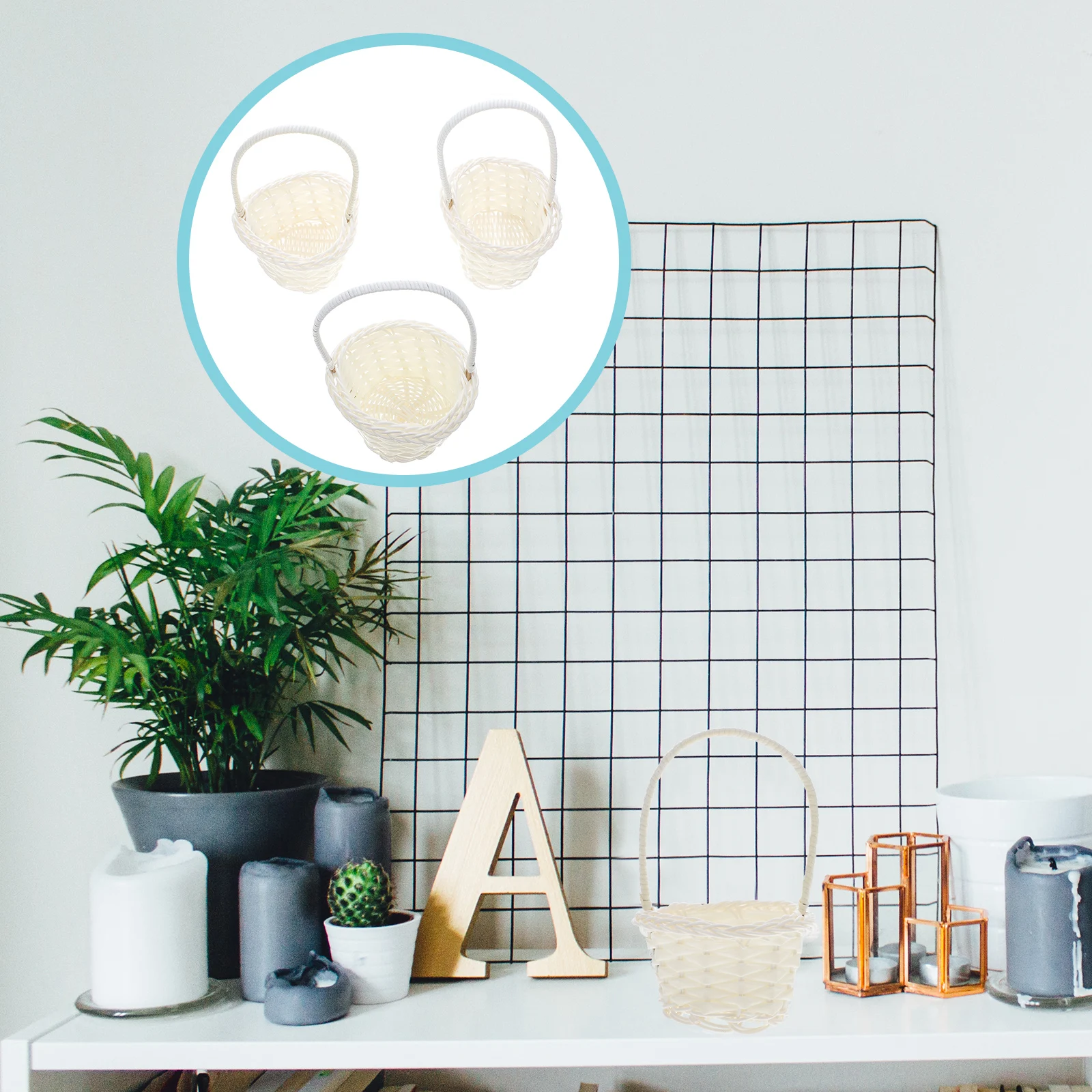 3Pcs Rattan Weaving Basket with Handle Multi-Function Handheld Storage for Candies Flowers Picnic Use Rattan Baskets
3Pcs Rattan Weaving Basket with Handle Multi-Function Handheld Storage for Candies Flowers Picnic Use Rattan Baskets