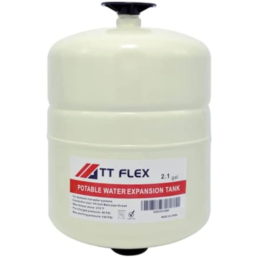 Potable Thermal Expansion Tank for Water Heater, Capacity, 3/4 Inch MNPT Connection
Potable Thermal Expansion Tank for Water Heater, Capacity, 3/4 Inch MNPT Connection