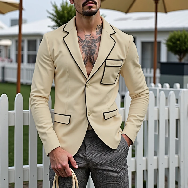 INCERUN мужской пиджак в стиле пэчворк с лацканами и длинными рукавами на пуговицах, свободный мужской костюм, уличная одежда, весна-осень 2021, модные повседневные пальто, пиджак
INCERUN мужской пиджак в стиле пэчворк с лацканами и длинными рукавами на пуговицах, свободный мужской костюм, уличная одежда, весна-осень 2021, модные повседневные пальто, пиджак