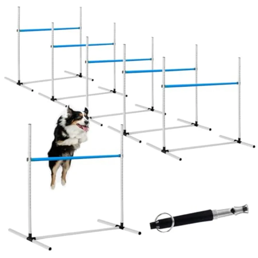 6 Pcs Dog Agility Training Equipments Dog Agility Jumps Hurdles Adjustable Jumps Hurdles Pet Jump Bars with Bag Whistle for Ind
6 Pcs Dog Agility Training Equipments Dog Agility Jumps Hurdles Adjustable Jumps Hurdles Pet Jump Bars with Bag Whistle for Ind
