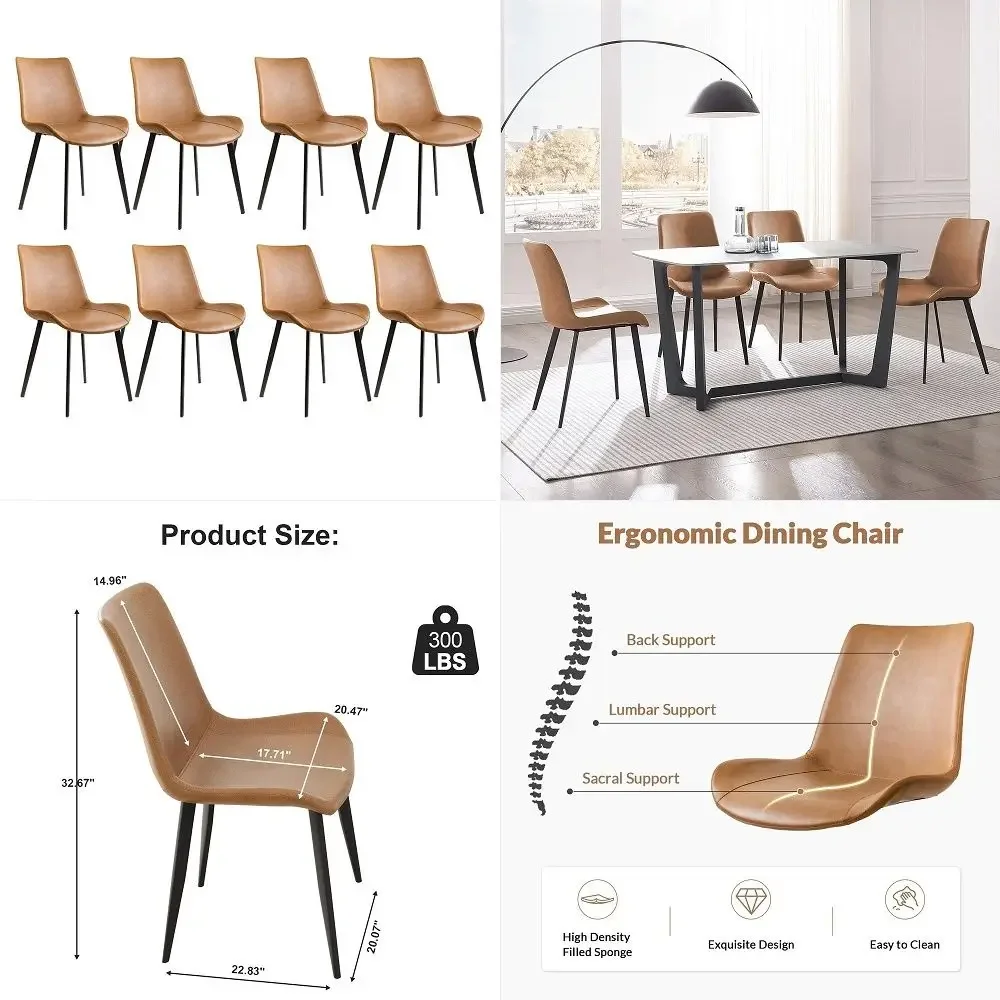 Chairs, Modern PU Leather Dining Room Chair with Sturdy Metal Legs, Upholstered Seat Dinner Chairs Accent Side Chairs for Indoo
Chairs, Modern PU Leather Dining Room Chair with Sturdy Metal Legs, Upholstered Seat Dinner Chairs Accent Side Chairs for Indoo