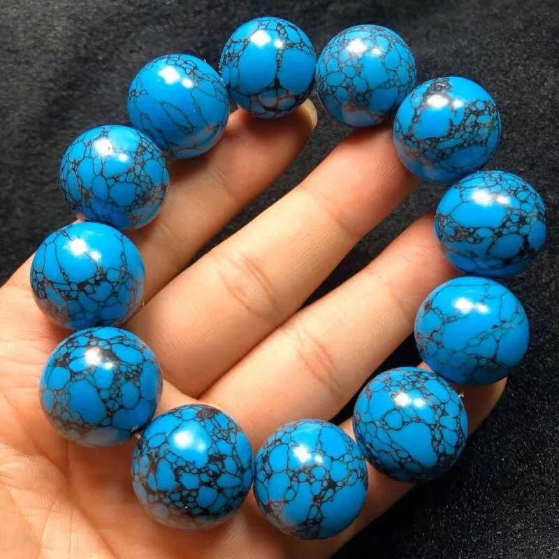 Hubei for men and women, single-strand bracelet with black orchid, high-quality porcelain blue turquoise, amb
Hubei for men and women, single-strand bracelet with black orchid, high-quality porcelain blue turquoise, amb