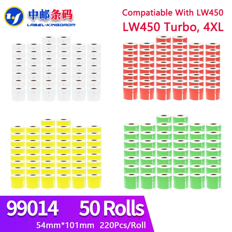 50 Rolls Dymo Generic 99014 Label 54mm*101mm 220Pcs Compatible for LW450 Turbo 4XL Thermal Printer
50 Rolls Dymo Generic 99014 Label 54mm*101mm 220Pcs Compatible for LW450 Turbo 4XL Thermal Printer