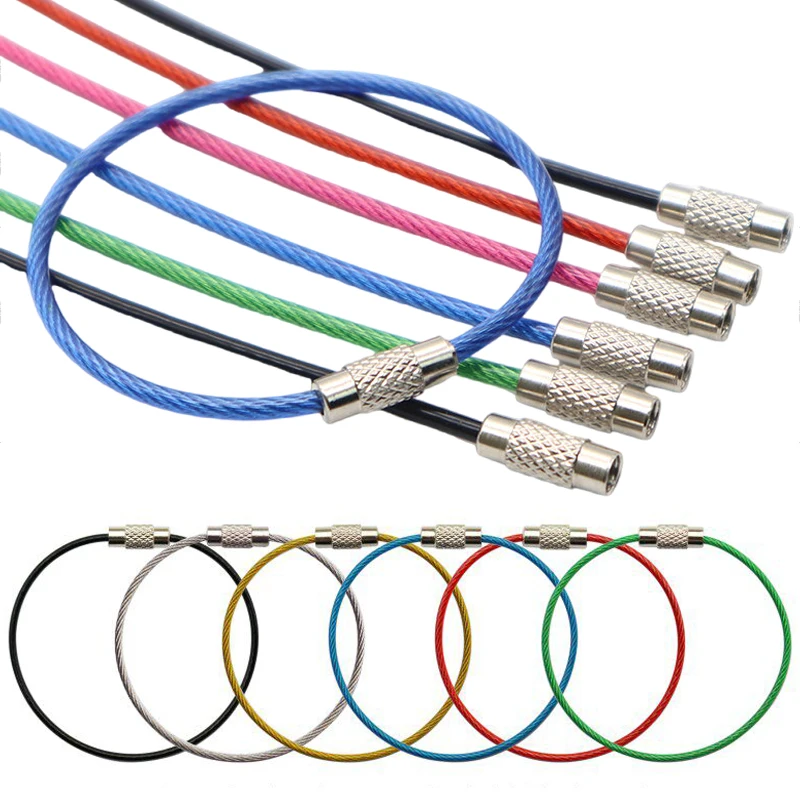 10pcs Stainless Wire Keychain Cable Stainless Steel Key Ring Loop Multi Color Assorted Colored Keychain ID Tags Durable TMZ
10pcs Stainless Wire Keychain Cable Stainless Steel Key Ring Loop Multi Color Assorted Colored Keychain ID Tags Durable TMZ