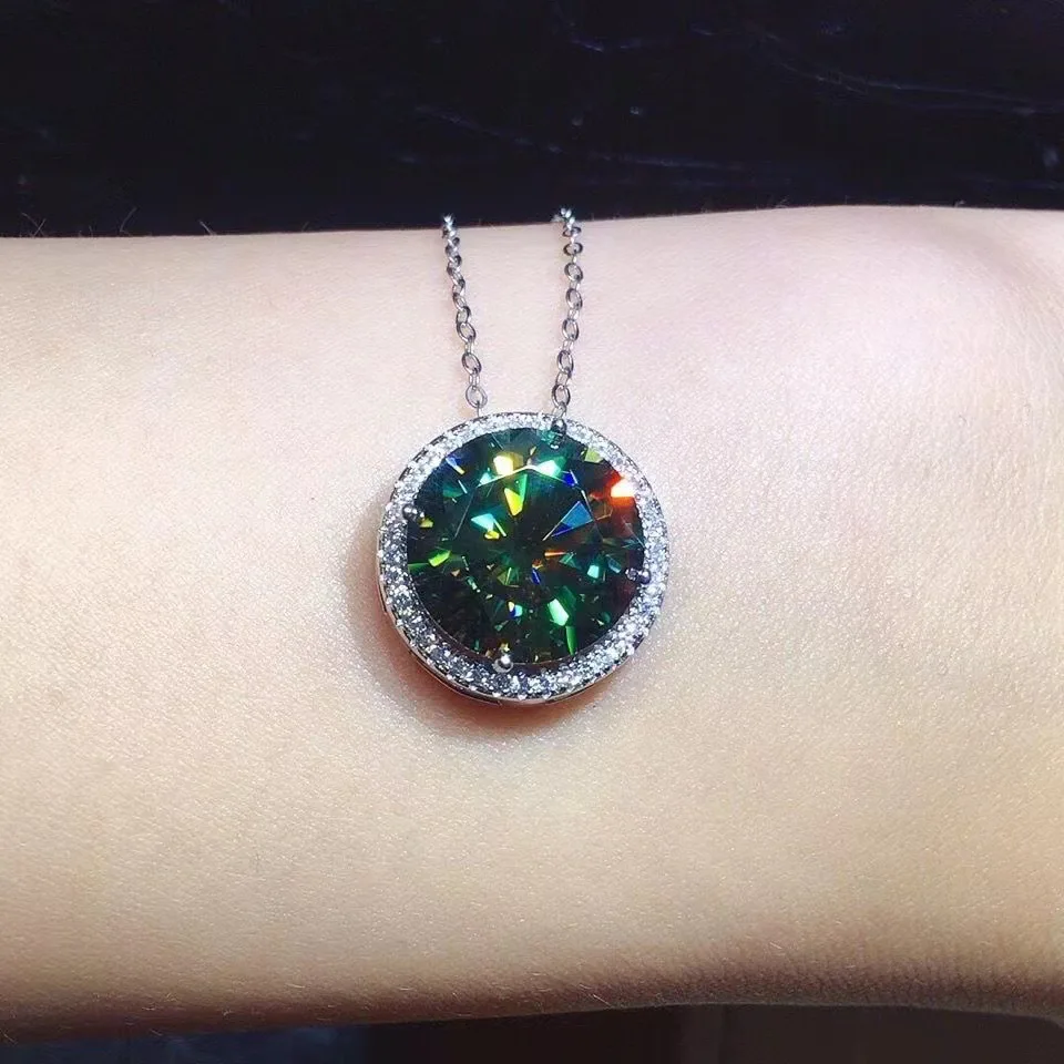 5CT Moissanite Necklace White Green, 925 Sterling Silver Gold Plated Collarbone Chain
5CT Moissanite Necklace White Green, 925 Sterling Silver Gold Plated Collarbone Chain