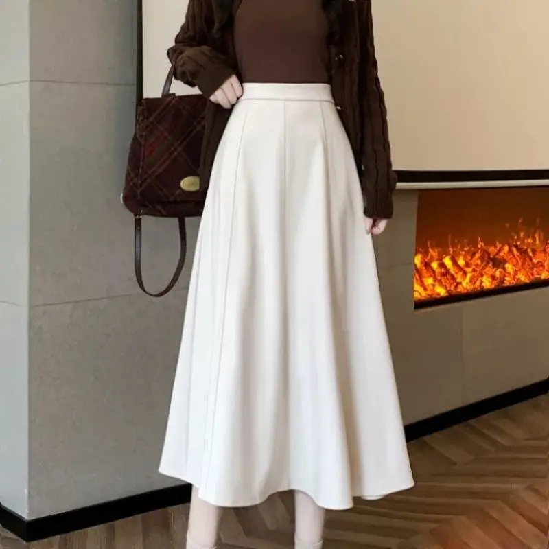 Autumn Winter Thick Warm Skirt Women Autumn Winter Simplicity Office Lady Solid Color A-line Skirt All-match Mid Length Skirt
Autumn Winter Thick Warm Skirt Women Autumn Winter Simplicity Office Lady Solid Color A-line Skirt All-match Mid Length Skirt