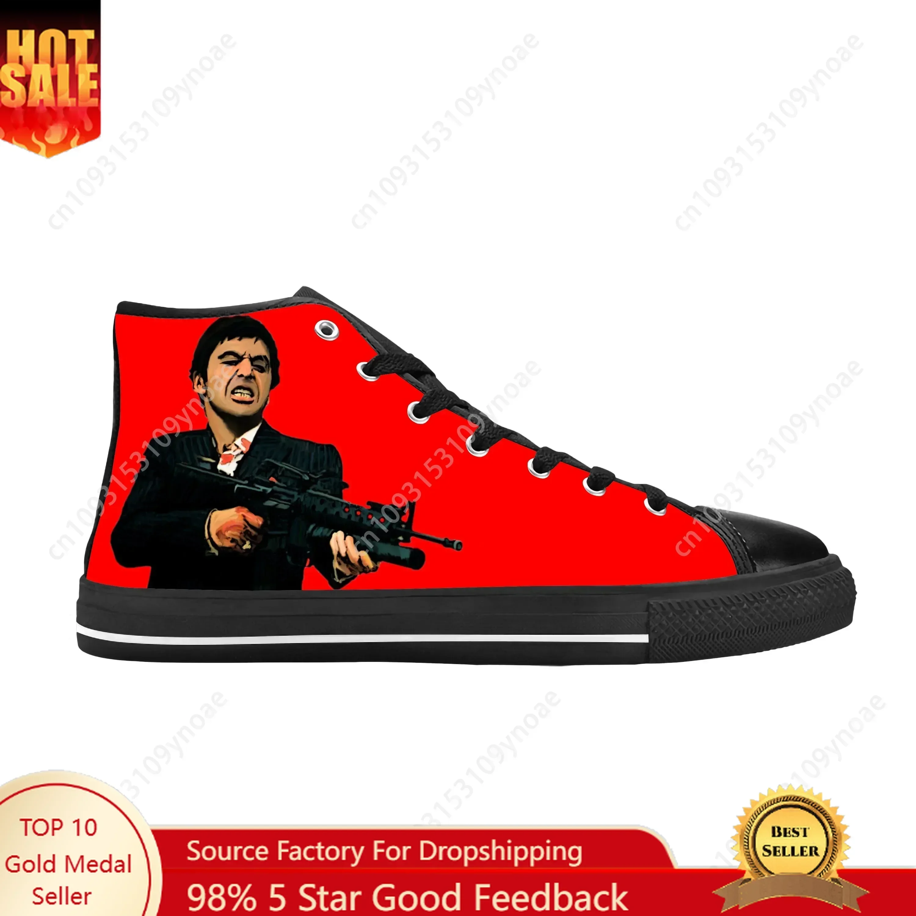 Hot Movie Scarface Tony Montana Al Pacino Fashion Casual Cloth Shoes High Top Comfortable Breathable 3D Print Men Women Sneakers
Hot Movie Scarface Tony Montana Al Pacino Fashion Casual Cloth Shoes High Top Comfortable Breathable 3D Print Men Women Sneakers
