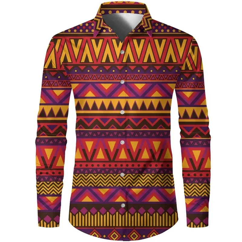 European and American men's new fashion casual trend ethnic tribal style 3D digital printed long sleeved shirt
European and American men's new fashion casual trend ethnic tribal style 3D digital printed long sleeved shirt