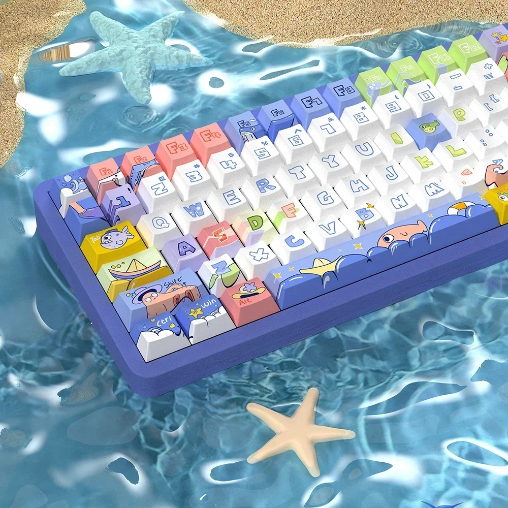Passing the ocean, original theme keycaps, full set of original height five-sided sublimation keyboard caps
Passing the ocean, original theme keycaps, full set of original height five-sided sublimation keyboard caps