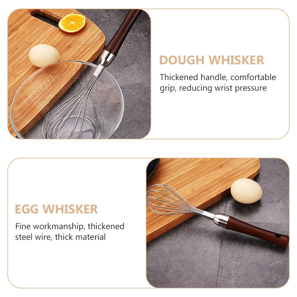 Stainless Steel Egg Beater Manual Mixer Thickened Handle Comfortable Clean Durability Coil Whisk Small Wood Handle
Stainless Steel Egg Beater Manual Mixer Thickened Handle Comfortable Clean Durability Coil Whisk Small Wood Handle